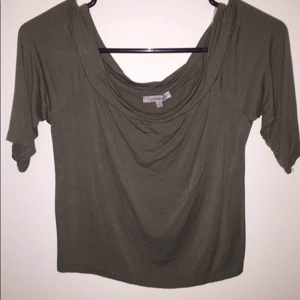 Charlotte Russe off the shoulder crop top
